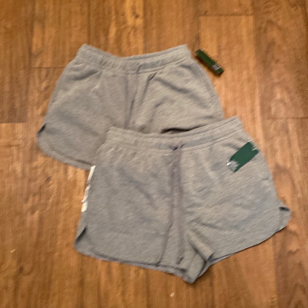 NWT-buy one get one FREE!  Women’s grey sweat shorts.  2 sizes available!